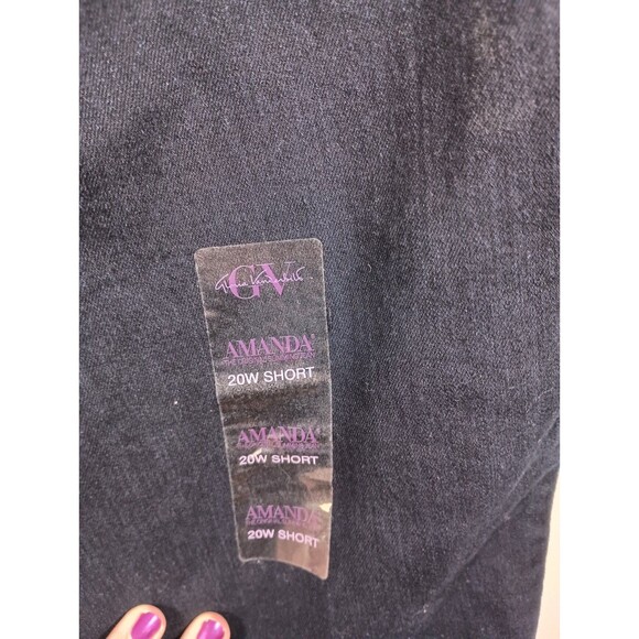 NWT Gloria Vanderbilt Amanda Womens Straight Dark Wash Jeans Plus Size 22W Short - Picture 2 of 6